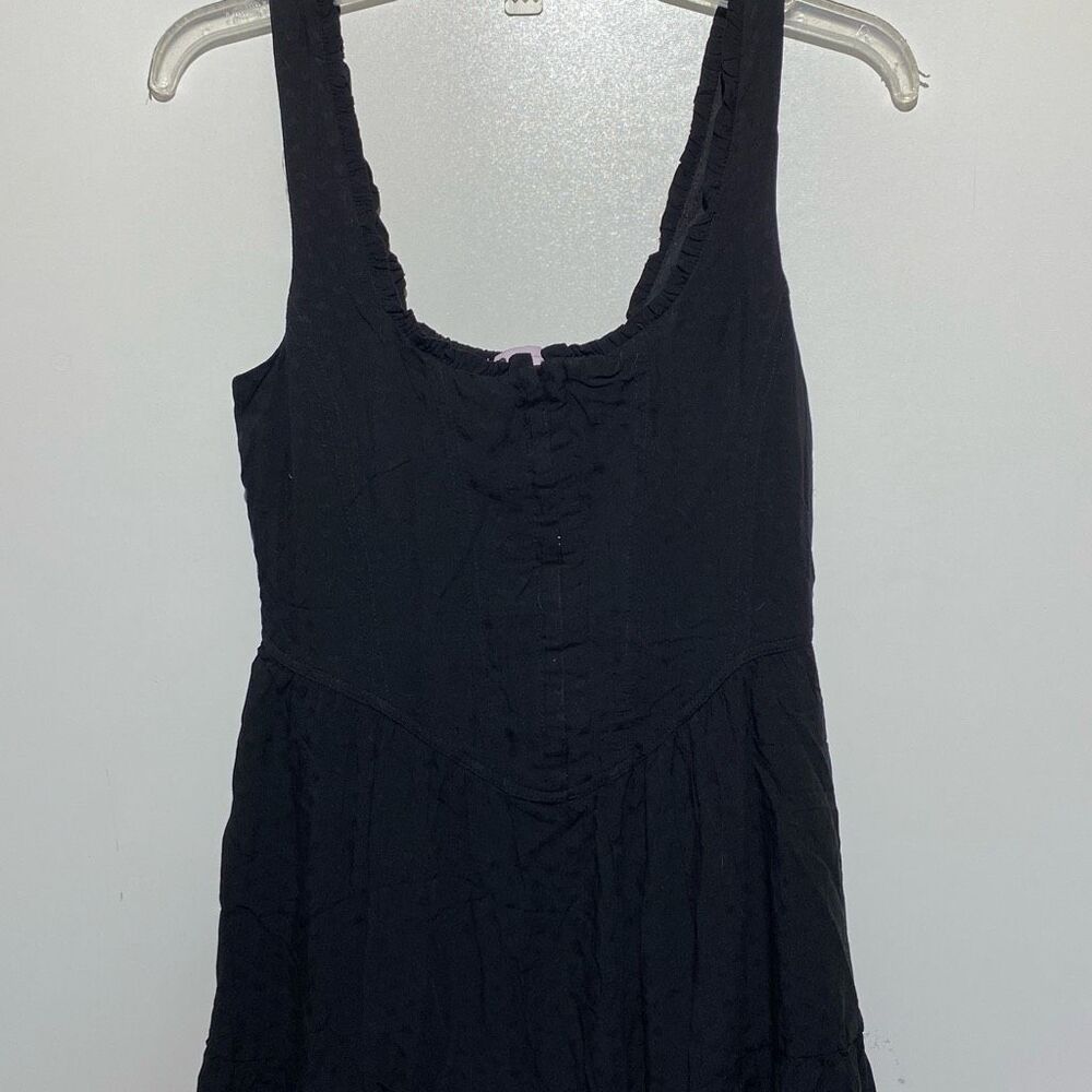 SO Junior Black Corset Tiered Heart Textured Sleeveless Mini Dress‎ Medium NWT